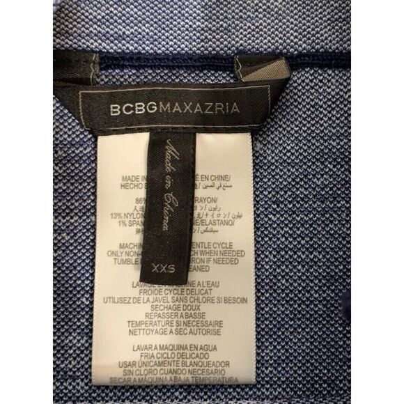 BCBG Maxazria Bandage Simone Skirt Blue White Pattern‎ Stretchy Mini XXS - Picture 4 of 6